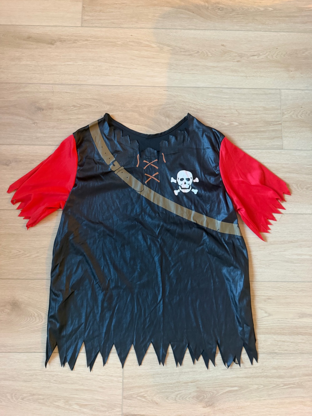Black & Red Pirate Costume Shirt